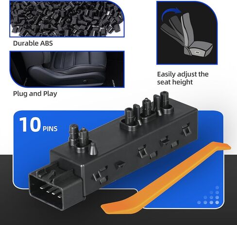 Power Seat Switch Adjust Switch 10 Way Front Left Driver Side Compatible with Nissan Altima 2007-2012, NV1500 NV2500 NV3500 2012-2019 Replace OE 87066-JA03A in Kuwait