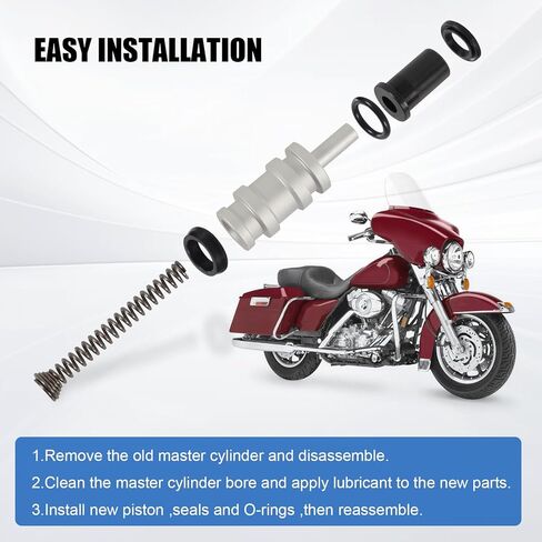 45072-96 11/16 بوصة مجموعة إعادة بناء الأسطوانة الرئيسية المتوافقة مع 1996-2007 Harley Davidson Dyna Electra Glide Road Glide Road King Sportster 883 Street Glide Tour Glide Sportster 1260 in Kuwait