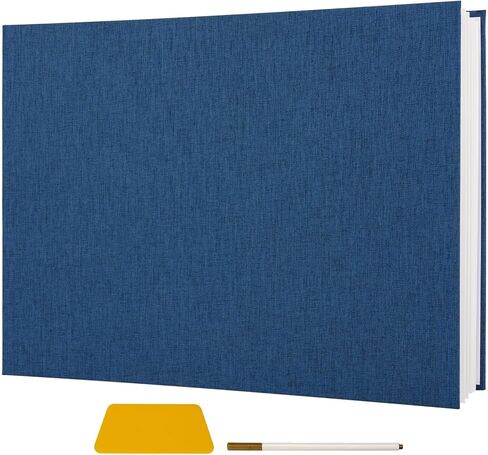 Vienrose Extra Large Self Adhesive Photo Album for 11" x 14" Photos (Navy Blue), Art Portfolio Binder, Graduation & School Memory Book, Certificate & Presentation Binder, 10 Sheets 20 Pages, 12"x16.4" in Saudi Arabia