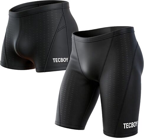 بدلة سباحة للرجال للتدريب على المنافسة ملابس سباحة رياضية للرجال ملابس سباحة مشوشة بدلة استحمام قصيرة Tech Tri Black 28-34 in Kuwait