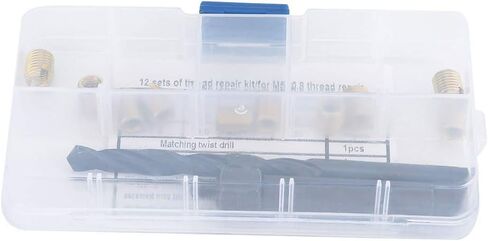 M5 x 0.8 Thread Repair Kit Self Tapping Thread Inserts Tool Set 12PCS in Saudi Arabia