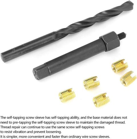 M5 x 0.8 Thread Repair Kit Self Tapping Thread Inserts Tool Set 12PCS in Saudi Arabia