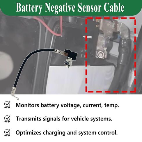 Battery Negative Sensor Cable 37180-C2100 Replacement for Hyundai Sonata 2015 2016 2017, OEM Ground Battery Terminal Wire Harness in Saudi Arabia
