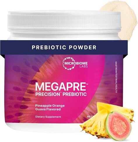 عبوات Microbiome Labs MegaPre Stick - مزيج مشروب مسحوق البريبايوتك لدعم صحة الأمعاء - السكريات قليلة التعدد للمناعة وصحة الجهاز الهضمي - مكمل البريبايوتك للبالغين والأطفال (30 عبوة مشروب) in Kuwait