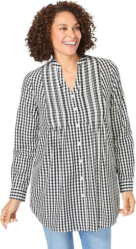 Woman Within Plus Size Perfect Pintuck Tunic in Saudi Arabia
