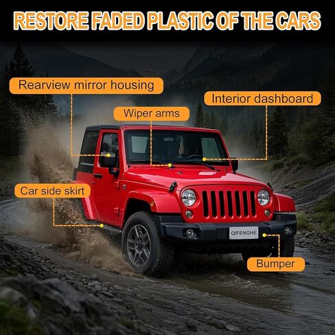 معجون تلميع الإطارات | التألق المثالي | تلبيس الإطارات المتين وسهل الاستخدام | حماية طويلة الأمد من الأشعة فوق البنفسجية للإطارات والعجلات والمطاط السوداء | طقم بوزن 5.29 أونصة مع إسفنجة in Kuwait