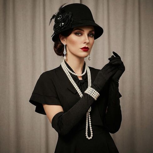 فساتين 1920s للنساء فستان فلابر عتيق 20s أزياء مع مجموعة إكسسوارات فستان مكشكش لحفلات الكوكتيل على طراز غاتسبي in Saudi Arabia