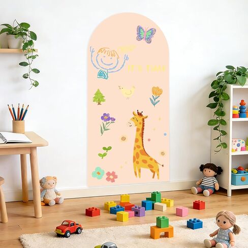 Magnetic Wall Decal Peel and Stick Magnetic Chalkboard Wallpaper in Milk Tea (39.3" x 17.5"), Includes Magnet Letters & Liquid Chalks for Home Playroom Classroom Magnetic Play Wall Decor in Saudi Arabia