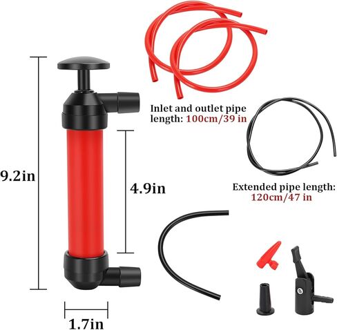 2 حزمة سيفون مضخة، مضخة نقل المياه المحمولة، مضخة مياه يدوية، مجموعة مضخة يدوية لنقل الوقود لخزان الوقود الغاز الأسماك in Kuwait