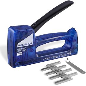 HAUSHOF Staple Gun, Mini Stapler Kit Light Duty with Stapler Remover & 800 Staples, Upholstery Staple Guns Home Use fits JT21 Staples of 1/4'', 5/16'' & 3/8'' for Decoration, DIY, Carpentry, Furniture in Kuwait