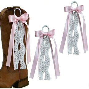 2 قطعة التمهيد السحر ل راعية البقر الأحذية الوردي مقوس دانتيل كاوبوي التمهيد اكسسوارات انفصال الحذاء السحر ديكور ل قبعة الشعر الملابس in Kuwait