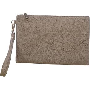 أنيقة الأزهار تنقش السوار مخلب محفظة حقيبة بو الجلود متوسطة الحجم براثن الإناث مع حزام المعصم in Kuwait