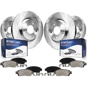 Detroit Axle - 8pc Brake Kit for Chevrolet GMC Express Savana 2500 3500 [SRW] Disc Brake Rotors Ceramic Brakes Pads with Hardware Replacement : 12.79" inch Front and 12.99" inch Rear Rotor in Saudi Arabia