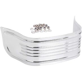 Chrome Silver Front Ribbed Fender Trim Skirt, 1980-2013 Compatible with Harley Touring Road King Electra Street Glide, Front Fender Skirt Trim in Kuwait