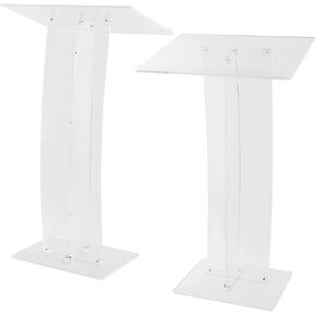 43.31 Inch Acrylic Clear Stand Up Church Pulpit Speech Lectern Podium for Churches Speeches Weddings Classroom in Kuwait