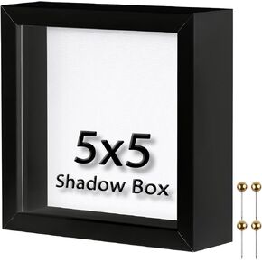 إطار صندوق الظل 8x10 | يتضمن ظهر الكتان الناعم ودبابيس الدفع، وحافظة عرض الذاكرة للزهور والتذاكر والعناصر ثلاثية الأبعاد العزيزة، أسود in Saudi Arabia