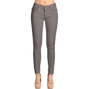 2LUV Women's Stretchy 5 Pocket Skinny Color Uniform Pants in Kuwait