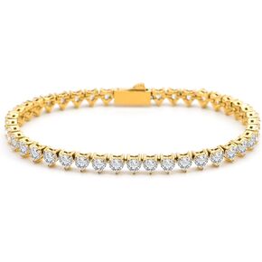 SDA مثلج خارج الماس تنس سلسلة أساور الفولاذ المقاوم للصدأ المياه والدليل لا تتلاشى أبدا 3.0mm / 4.0mm جولة 5A أساور زركونيا مكعب للنساء والرجال in Kuwait