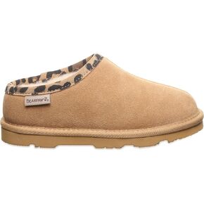 BEARPAW Tabitha Youth Iced Coffee/Leopard Trim Slipper Size 3 in Kuwait