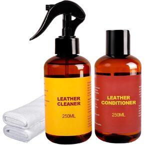 منظف ​​وبلسم جلد للأريكة: مجموعة العناية الكاملة بخطوتين للأثاث الداخلي للسيارة وحقائب الأحذية والأريكة والسترات in Kuwait