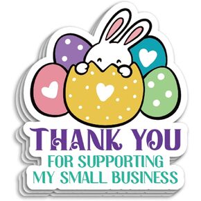 200 PCS Happy Easter Packaging Stickers,Bunny Sticker for Small Business Envelopes Shipping Boxes Gift Packaging Party Decor in Saudi Arabia