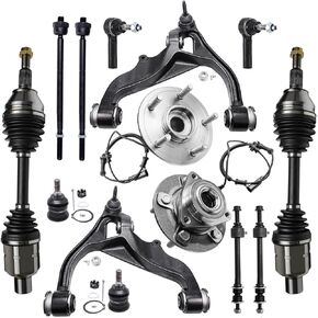 محور ديترويت - مجموعة محامل العجلات والمحاور المكونة من 4 قطع لسيارة VW Beetle Golf Jetta Audi TT، 2 محامل العجلات الأمامية 2 محامل العجلات الخلفية واستبدال المحاور in Kuwait