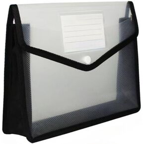 مجلد ملفات بلاستيكي قابل للتوسيع - مجلد ملفات شفاف مقاوم للماء وقابل للتوسيع للمستندات مع إغلاق سريع، حامل منظم للمكتب المدرسي والأعمال التجارية بحجم Letter/A4 in Kuwait