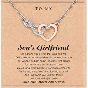 Shonyin Valentines Day Everlasting Heart Necklace for Women Girls Mother (Bonus) Daughter (Sons) Girlfriend Grandma Granddaughter Mother Daughter in Law Sister (in Law) Soulmate Wife Birthday Christmas Gifts in Kuwait