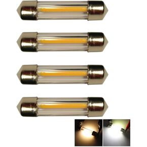 4 قطع LED سيارة اكليل قبة الضوء الداخلي 31 مم 36 مم 39 مم 41 مم COB خيوط قراءة خريطة مصابيح الباب، مصابيح إضاءة الثلاجة، مصابيح إضاءة الثلاجة RV (أبيض، 41 مم) in Kuwait