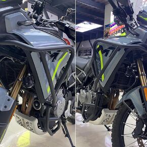 شريط حماية المحرك للطرق الوعرة لـ CFMOTO 450MT CF450MT Ibex 450 2024 2025 2026، قضبان التصادم العلوية السفلية للطرق السريعة، مصد حماية المحرك، ملحقات 450MT in Kuwait