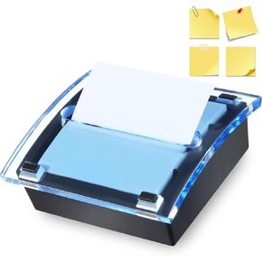 Epakh Pop up Notes Dispenser Black Base Clear Top Sticky Notes Holder Acrylic Small Sticky Holders Container for 3 x 3 Inch Office Home Store Accessories(2 Pieces) in Kuwait