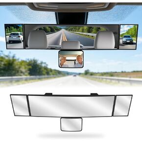4 in 1 Rear View Mirror with Blind Spot Elimination & Backseat Mirror, 360° Wide Angle Panoramic Rearview Mirrors for Enhanced Driving Safety, Universal Fit for Car/Truck/SUV in Saudi Arabia