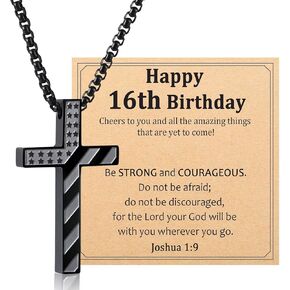 12-18 سنة الأولاد هدايا عيد الميلاد الصليب قلادة للأولاد في سن المراهقة مجوهرات للابن والحفيد وابن الأخ والأخ in Kuwait