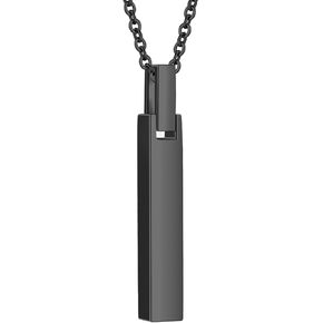 قلادات جرة للرماد مجوهرات جنائزية أحبائهم من الفولاذ المقاوم للصدأ شريط رماد قلادة رماد تذكارية للرجال والنساء - معي دائمًا in Kuwait