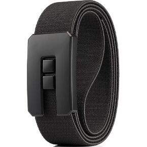 أحزمة GEIT من النايلون المطاطي للرجال، حزام شبكي مرن غير مرئي للعمل الجولف مقاس 1.5 بوصة مع إبزيم معدني سريع التحرير قابل للتعديل in Kuwait