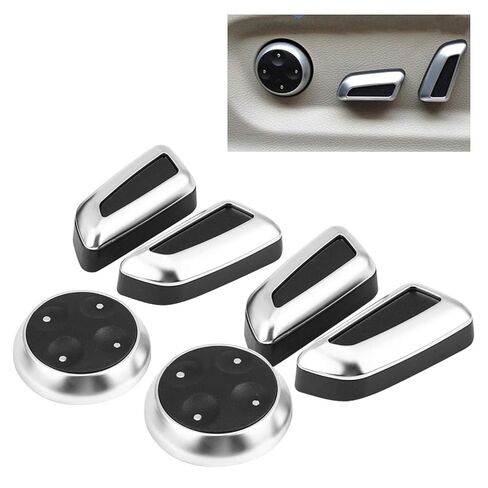 Seat Adjustment Switch Cover, Car Seat Adjustment Knob Cover,6Pcs Adjustment Knob Button Switch Cover Trim Fit for Audi A3 A4 A5 A6 Q3 Q5 in Saudi Arabia