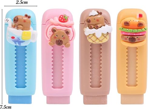 1Pcs Capybara Retractable Eraser, Push-Pull Rubber Eraser, Pencil Erasers Cute Erasers for Students Capybara Lovers Office Supply Stationery Random Color (7.5x2.9x2.5cm) in Saudi Arabia