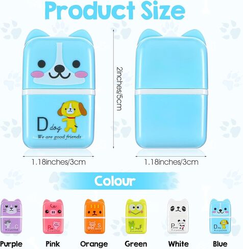 48Pcs Pencil Erasers, Cute Animal Themed Pencil Eraser, Eraser with Clean Up Roller, Fun Erasers for School Party Christmas Favors in Kuwait