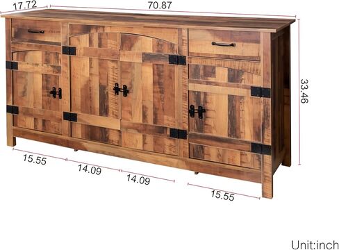 70.87'' Wide 2 Drawer Credenza in Saudi Arabia