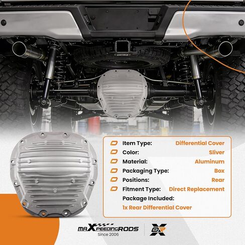 غطاء تفاضلي خلفي maxpeedingrods لسيارة Ford F-250 F-350 Super Duty 2008-2010 6.4L V8، غطاء تفاضلي خلفي متوافق مع محور 10.5 بوصة، يستبدل 8C3Z4033A، 8C344033AA، 697-725 in Kuwait