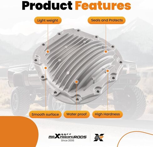 غطاء تفاضلي خلفي maxpeedingrods لسيارة Ford F-250 F-350 Super Duty 2008-2010 6.4L V8، غطاء تفاضلي خلفي متوافق مع محور 10.5 بوصة، يستبدل 8C3Z4033A، 8C344033AA، 697-725 in Kuwait