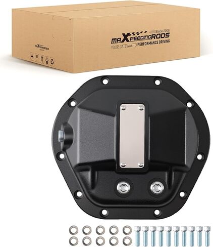 غطاء تفاضلي maxpeedingrods YHCC-D44 لسيارة شيفروليه K5 بليزر K10 K20 K30 G10 Van 1960-1980، بديل لـ Dana 44، غطاء تفاضلي أمامي وخلفي أسود من الحديد الصلب in Kuwait