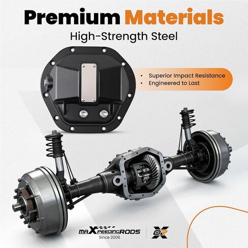 غطاء تفاضلي maxpeedingrods YHCC-D44 لسيارة شيفروليه K5 بليزر K10 K20 K30 G10 Van 1960-1980، بديل لـ Dana 44، غطاء تفاضلي أمامي وخلفي أسود من الحديد الصلب in Kuwait