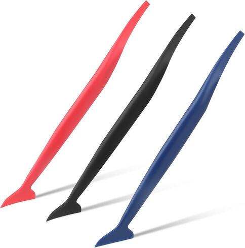 6 Pcs Car Micro Squeegee Curves Slot Tint Tool Set, 3-in-1 Flexible Applicator with Different Hardness, Auto Wrap & Window Tinting Tool Kit for Vehicle Wraps, PPF, Decals, Easy to Use in Kuwait