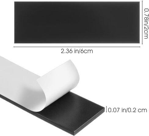 12 Pcs Magnetic Tape, Flexible Magnet Strip with Strong Adhesive Backing, Self Adhesive Magnets for DIY Crafts, Photo Picture Fridge (60 x20 x 2 mm) in Saudi Arabia