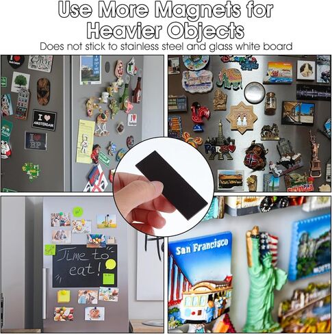 12 Pcs Magnetic Tape, Flexible Magnet Strip with Strong Adhesive Backing, Self Adhesive Magnets for DIY Crafts, Photo Picture Fridge (60 x20 x 2 mm) in Saudi Arabia