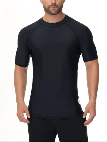 Men’s Short Sleeve Surf Rash Guard with Japanese Print Sleeves, Athletic Performance Swimwear for Water Sports in Saudi Arabia