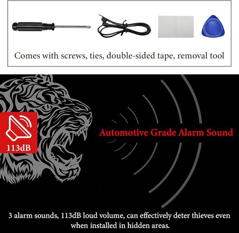 Bike Alarm Remote Motion Sensor System, 113dB Loud Anti-Theft Bicycle Alarm with Remote, Waterproof Wireless Vehicle Security Alarms for Bicycle Motorcycle E-Bike Scooter in Kuwait