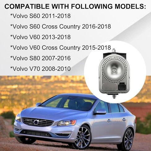 صفارة إنذار ممتازة - استبدال مباشر متوافق مع فولفو S60، V60، S80، V70، XC60، XC70 (موديلات 2007-2018)، يستبدل OEM # 30659882، 30659883، صفارة أمان عالية in Saudi Arabia