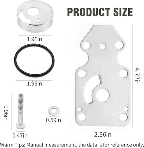 69G-W0078-02-00 Outboard Water Pump Impeller Repair Kit, Replacement for Yamaha 4-Stroke 8 HP T8 2001-2010, 9.9 HP T9.9 2007-2017, Replaces 69G-W0078-01-00, 69GW00780000 in Saudi Arabia
